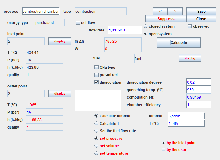 Combustion process screen