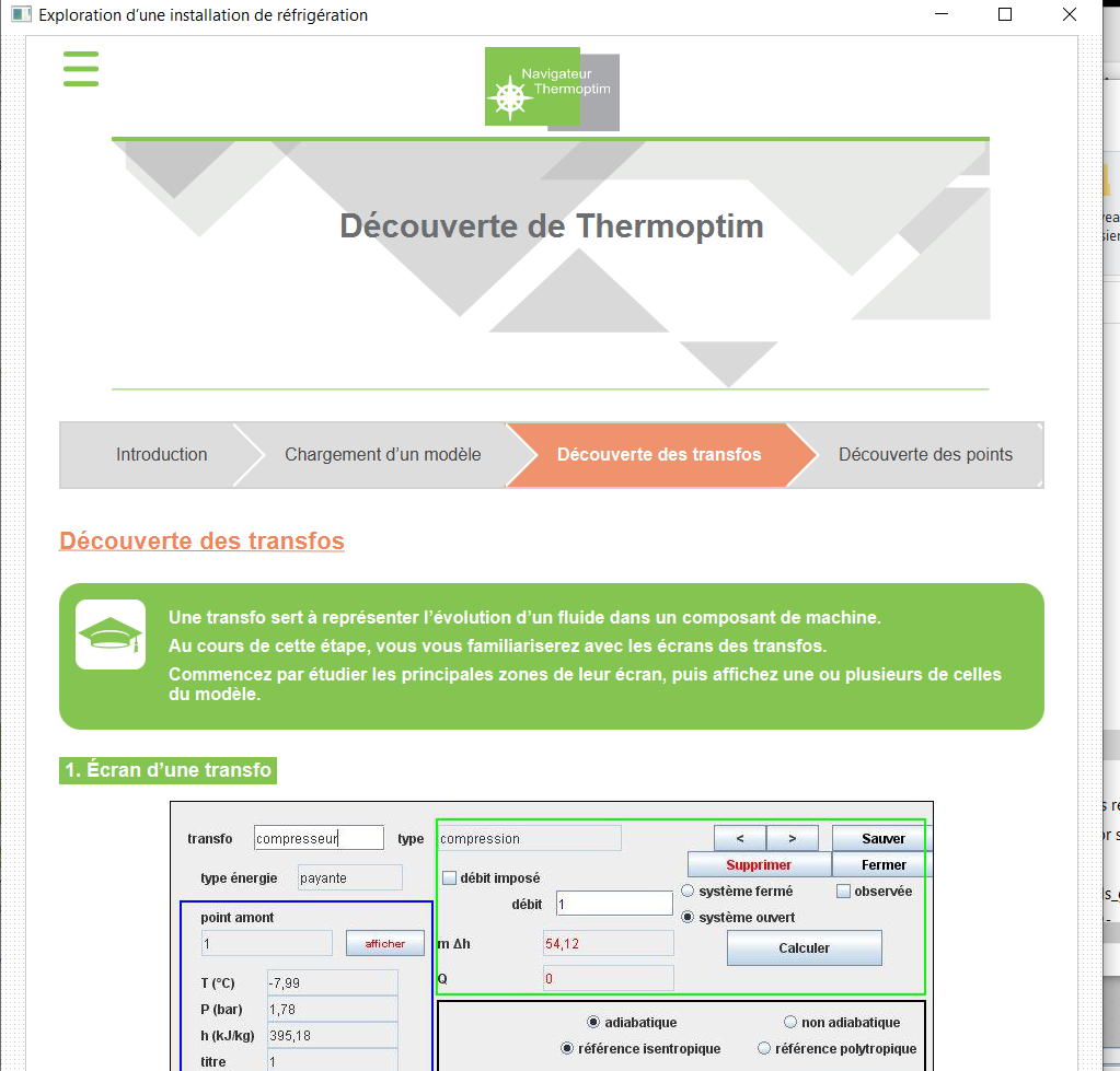 Navigateur Thermoptim